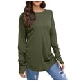 thumbnail image 2 of Wovix Women's Sheer Mesh Short Sleeve Crewneck T-Shirt Crop Solid Trendy Comfy Top Streetwear Party Wear Army Green XXL, 2 of 5