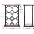 thumbnail image 5 of Countertop Wine Rack, Wood Wine Bottle Holder, Perfect for Home Decor & Kitchen Storage Rack, Bar, Cellar, Cabinet, Pantry, etc (Hold 6 Bottles)$$Home Decor, Kitchen, & Other, 5 of 7