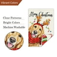 thumbnail image 5 of VOCHIC Merry Christmas Garden Flag 12x18 Double Sided, Burlap Welcome Winter Christmas Golden Retriever Dog Garden Yard Flags for Xmas Outside Outdoor Decoration (ONLY FLAG), 5 of 6