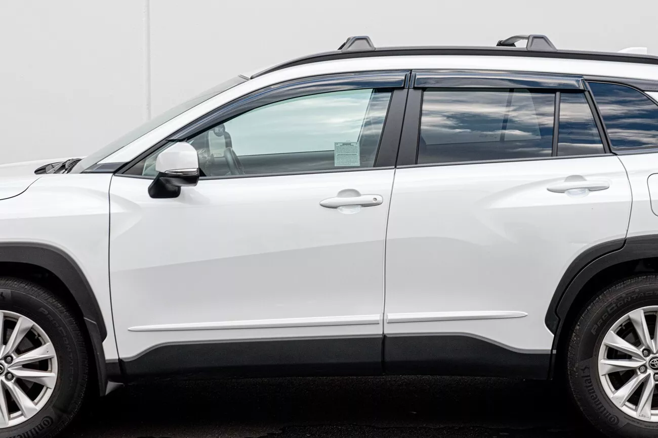 Replacement For 2022-Present Toyota Corolla Cross Models | EOS Visors Tape-On Style Side Vents Window Visor Rain Guard Deflectors DWV-V249