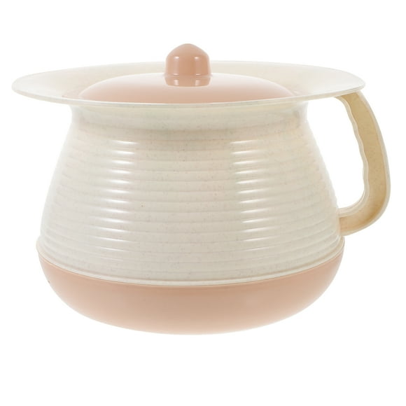 Orinal de cámara Cubo de orina de plástico con tapa Urinario portátil Inodoro Cubo de orina Orinal Escupidera