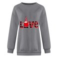 thumbnail image 4 of SRZYMJ Women's Layerable Crewneck Sweatshirt Valentine's Day Crew Neck Letter Print Sweatshirt for Women Long Sleeve Casual Comfortable Soft Tops, 4 of 4