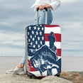 thumbnail image 7 of Honeii fisherman fishing with USA flag Elastic Luggage Cover, featuring double-sided printing, is the ideal companion for travel, business trips, and daily use(not included suitcase )-Small, 7 of 7