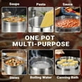 thumbnail image 7 of 8 Quart Stainless Steel Stock Pot with Visible Lid Heavy Duty Nonstick Cookware, 7 of 7