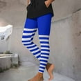 thumbnail image 6 of Feancey Halloween Gifts for Women Vintage Striped Workout Leggings High Waisted Tummy Control Yoga Tights Buttery Soft Skinny Pants Blue 3XL, 6 of 10