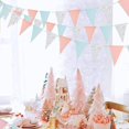 thumbnail image 5 of Cheerland Party Decorations Triangle Pennant Banner Flag, Pastel Blue Silver Pink, 40 ft, 5 of 7