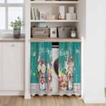 thumbnail image 6 of Spring Flowers Kitchen Curtain for Berdoom Living Room Cafe 45 Inch Length, Farmhouse Watercolor Teal Wood Grain Tiers Curtains Light Filtering Drapes Rod Pocket Window Treatment 2 Panels 52"Wx45"L, 6 of 8