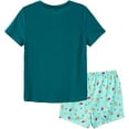 thumbnail image 2 of MyFav Women's Cute Cartoon Print Tee and Shorts Pajama Set,L, 2 of 5
