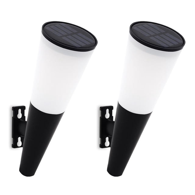 De Luz Solar Para Valla Al Aire Libre, Impermeable, Colorida, Led, Luz Solar De Pared, Resistente Al Agua Ip65 Para Terraza, Jardín, Entrada, Camino, Puerta Delantera 2 Uds. Yuarrent HA045416-01