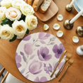thumbnail image 2 of Round Placemats Spring Flowers 15 inch Set of 6 Table Mats for Dining Table Pink Purple Pastoral Heat Resistant Non-Slip Kitchen & Home Decorative Place Mat Set, 2 of 8