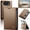 Brown, variant on For iPhone Duo Case with Card Holder, Wallet Case for Women Men with RFID Blocking, Durable Leather Kickstand Magnetic Clasp Shockproof Phone Case