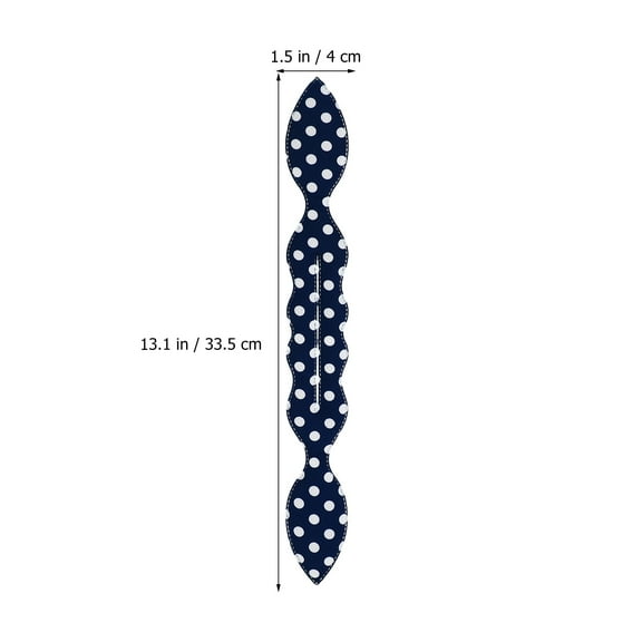 Toyvian Hair Bun Holder Polyester Pink with White Dots 4Pcs 13.2x1.6x0.3In