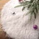 thumbnail image 4 of Falda de árbol de Navidad de 48/78/90/122cm, alfombra de piel sintética, copo de nieve blanca de estera de felpa para el hogar, adorno de delantal de Noel de Año Nuevo, 4 of 4