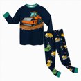 thumbnail image 5 of masbird Little Girls Boys Pajamas Toddler Girls Boys Clothes Cotton 2 Pieces Pjs Kids Jammies Sets Fall Winter Sleepwear for 6-24 Months 2 3 4 5 6 7 8 9 T Children(Dark Green,7-8 Y), 5 of 5