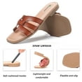 thumbnail image 6 of Ataiwee Women's Flat Slide Sandals - Ladies Casual Criss Cross Slip On Walk Summer Dress Slide Sandals., 6 of 7