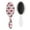 Cherry Pat, variant on Minimalist Dots Hair Brush - Oval Anti-Frizz Detangler with Flexible Bristles, Geometric Polka Texture, Lightweight for Travel