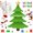 A, variant on Magnetic Christmas Tree for Refrigerator Decorations, Christmas Themed Magnetic Sticker Magnet Christmas Tree for Fridge Metal Door Decor