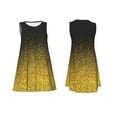 thumbnail image 7 of KLL Gold Glitter Gradient Pattern Womens Summer Dresses 2025,Loose Round Neck Sleeveless Sundresses Tank Dresses with Pockets, 7 of 7