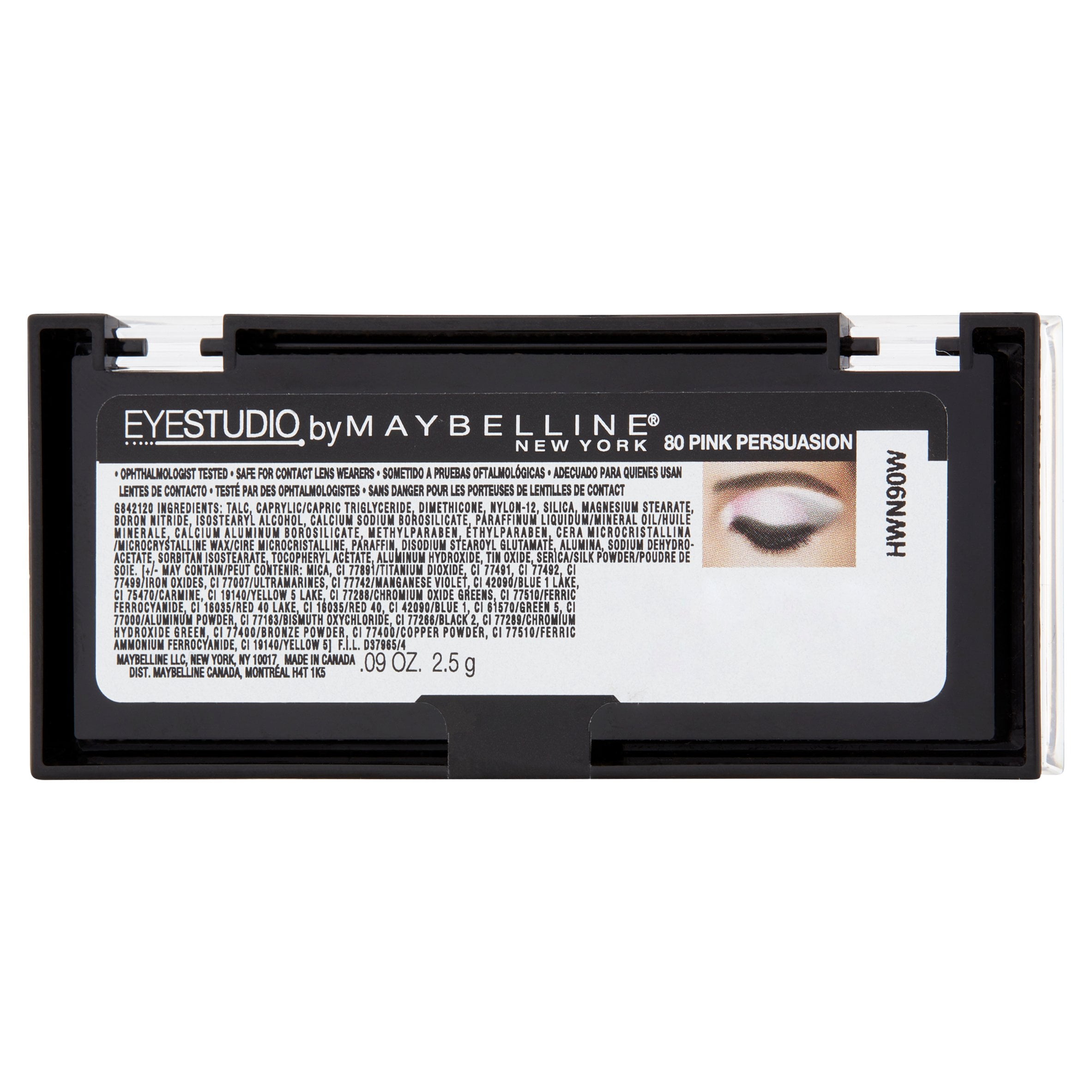 Maybelline EyeStudio Color Plush Silk Eye Shadow Quad Palette, Pink Persuasion