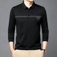 thumbnail image 5 of Men's Autumn New Triangle Print Polo Long Sleeve T-shirt, 5 of 6