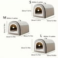 thumbnail image 4 of [Winter Ready] Cozy Detachable & Washable Doghouse - Winter Warmth for Medium to Large Breeds, Soft Plush Interior, Gray with Playful Cartoon Design, Polyester Material, Easy Assembly, 4 of 8