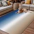 thumbnail image 4 of 5' x 8' Outdoor Rug, Navy Blue Beige Ombre Cream Outdoor Washable Rug Large Floor Carpet, Modern Abstract Art Aesthetics Non Shedding Area Rug for Outside Patio RV Porch Deck Balcony Camping, 4 of 9