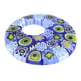 thumbnail image 2 of GlassOfVenice Murano Glass Millefiori Medium Round Pendant - Blue and White, 2 of 4