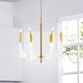 thumbnail image 5 of Pasargad Home 6-Light Omeara Candle Style Chandelier Light, White & Gold, 5 of 5