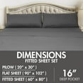 HOMES PERCEPTION 4 Pcs Queen Microfiber Sheet Set 16” Extra Deep