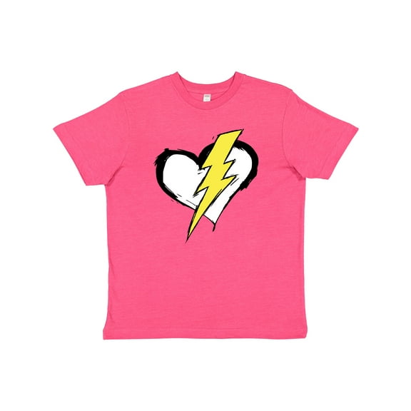 Inktastic Lightning bolt heart Youth T-Shirt