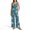 Blue Hydrangea Floral, variant on Elephant Palm Tree Leaf Women Summer Outfits Two Piece Sets 2XL