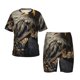 thumbnail image 1 of Balery Noble Style Bald Eagle Conjunto de Pijama Infantil de Manga Corta con Estampado – Ropa de Dormir de Algodón Suave-3X-Large, 1 of 6