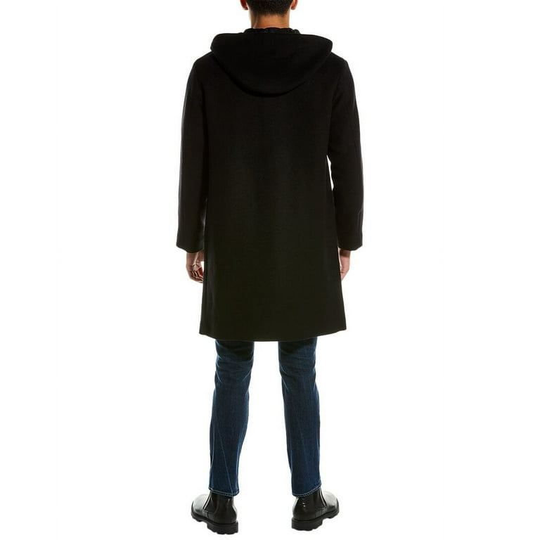 Theory black wool coat store