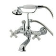 thumbnail image 4 of Elements Of Design DT5515PX Triple Handle Wall Mounted Clawfoot Tub Filler - Bronze, 4 of 4