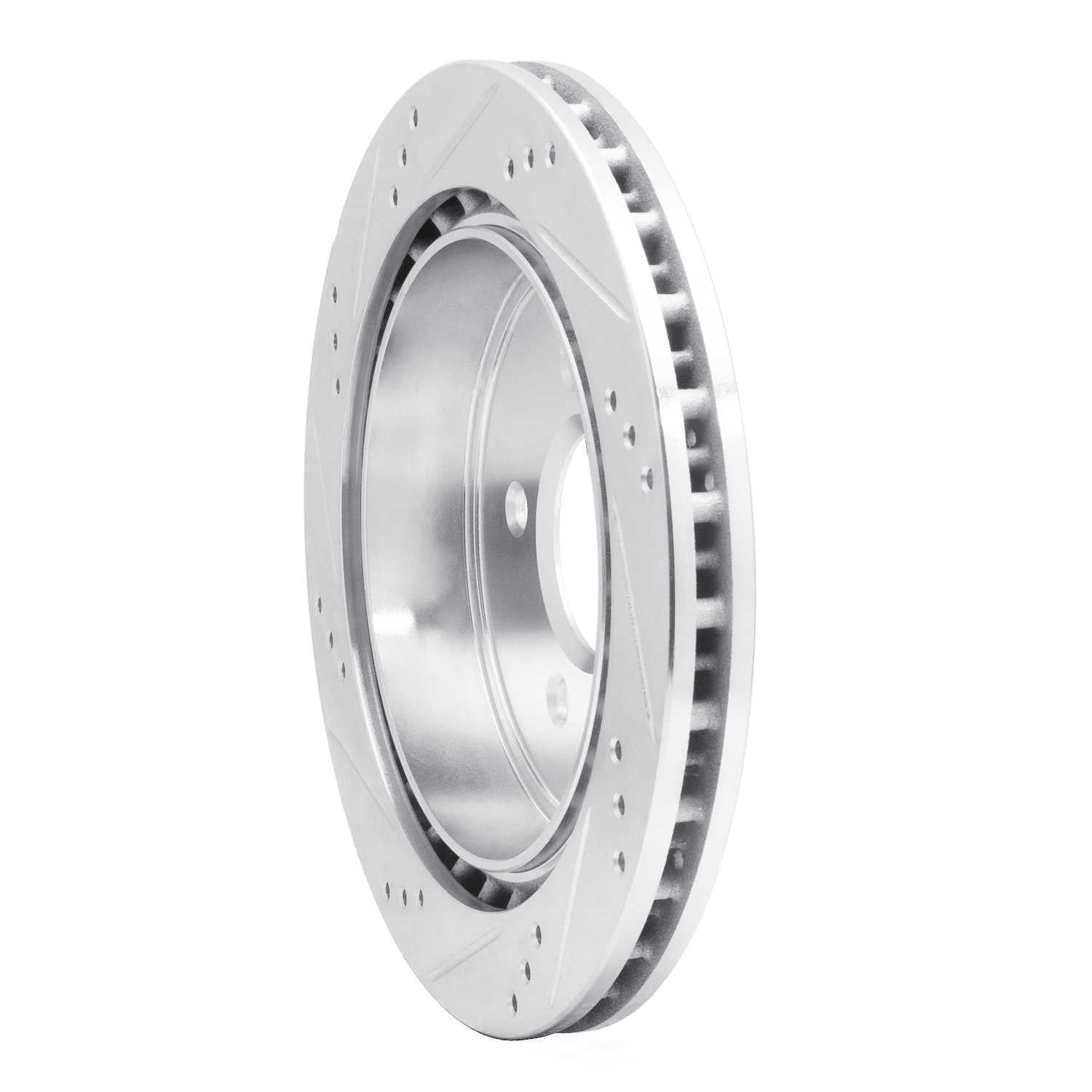 Dynamic Friction Company 631-46014R DFC Brake Rotor - Drilled And Slotted - Silver