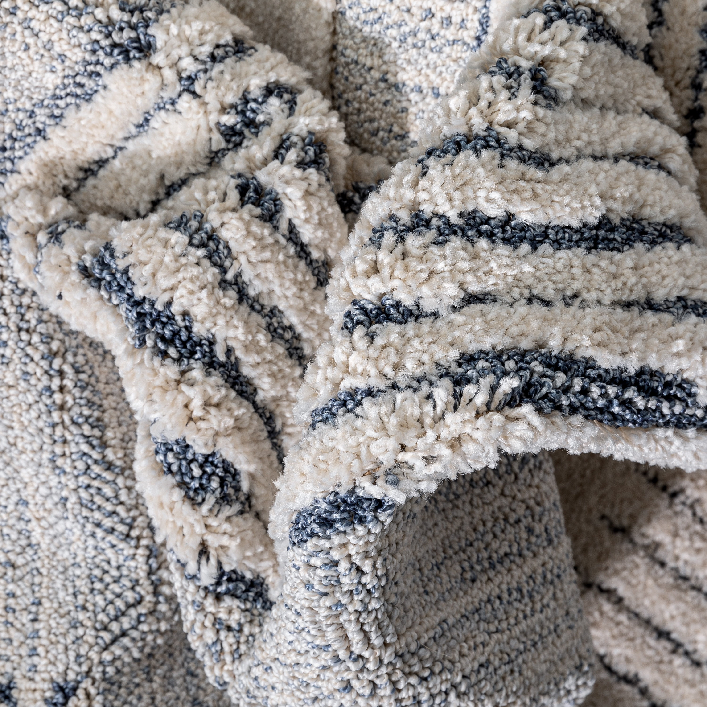 Well Woven Harlow Geometric Area Rug, 9' x 12', High-Low Textured Pile, Plush, Durable Yarn, Globally-Inspired Styles