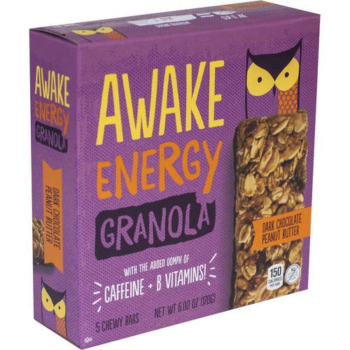 Awake Energy Peanut Butter Granola Bar, 5 count, 6 oz
