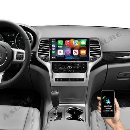 JUNHUA Android Stereo Radio for Jeep Grand Cherokee 2011-2013, Wireless Carplay