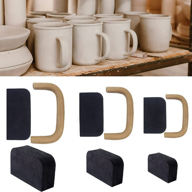12Pcs Pottery Mug Handle Molds for Clay DIY Pottery Mug Handle Molds Tool  for Different Shapes and Sizes for Pottery Clay Ceramics Handle Shaping