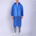 thumbnail image 3 of Cheers.US Unisex Reusable Portable Waterproof Hooded Outdoor Riding Long Raincoat Poncho, 3 of 7