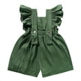 thumbnail image 3 of ATAIKU 6M-3T Baby Girl Ruffled Sleeveless Jumpsuit Summer Cool Romper Toddler Cotton Linen Shortall, 3 of 9