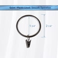 thumbnail image 2 of PlusCasa Noise-Canceling 1-3/4 inch Black Curtain Rings with Clips (10 Count), 2 of 3