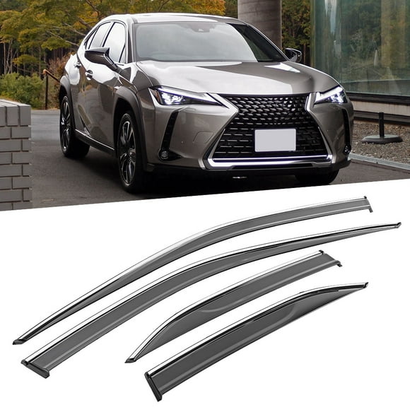 Window Visor Vent Shade Window Deflector Car Vent Window Deflector Rain Visor 4pcs/set Car Window Visor Vent Sun Rain Guard Deflectors Fit For UX200 UX250h 19-ON