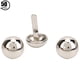 thumbnail image 1 of Tachuelas plateadas con forma de hongo, 15 mm, aleación de zinc, para hacer tú mismo, para bolsos, zapatos, sombreros y ropa, 50 unidades, 1 of 8