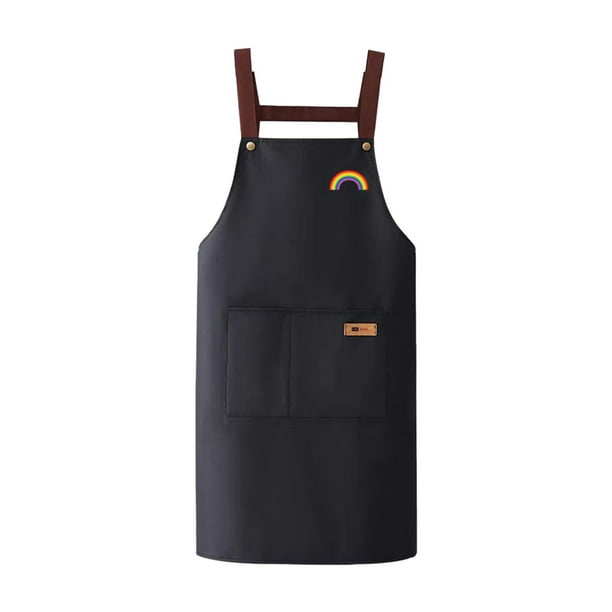 Delantal de cocina de PVC impermeable y antigrasa para hombres y mujeres, ideal para el hogar, restaurantes y trabajo. Resistente a las manchas y al agua, fácil de limpiar. Delantal con cintura