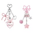thumbnail image 5 of Sweet Bows Star Heart Keychain Bag Charm Aesthetic Keyring Bags Charm Love Design For Women And Fashion Enthusiasts, 5 of 11