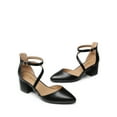 thumbnail image 5 of BURUDANI Women's Closed Pointed Toe Low Chunky Heels Pumps Ankle Strap Wedding Business Dressy Shoes, 5 of 6