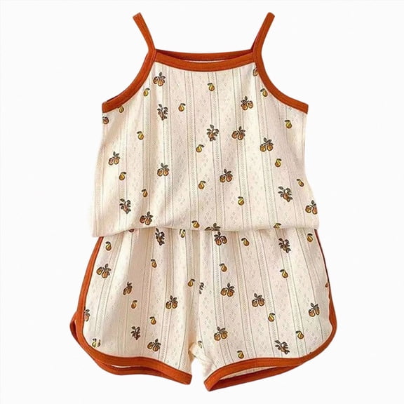 HCNTES Girls Toddler Baby Summer Clothes 3 6 12 18 Months 2T 3T 4T 5T Girls Outfits Sleeveless Tank Top and Shorts Set 4th of July Outfits for Girls