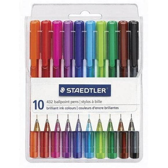 Staedtler 43235MWP10 432 Stylo à Bille - Couleur Assortie