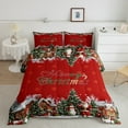 thumbnail image 2 of jejeloiu Christmas Theme Bedding Comforter Set,Santa Claus Twin Comforter Sets,Kawaii Snowflake Snowman Bedding Set For Teens,Microfiber Bedroom Decor Reversible,2pcs, 2 of 8